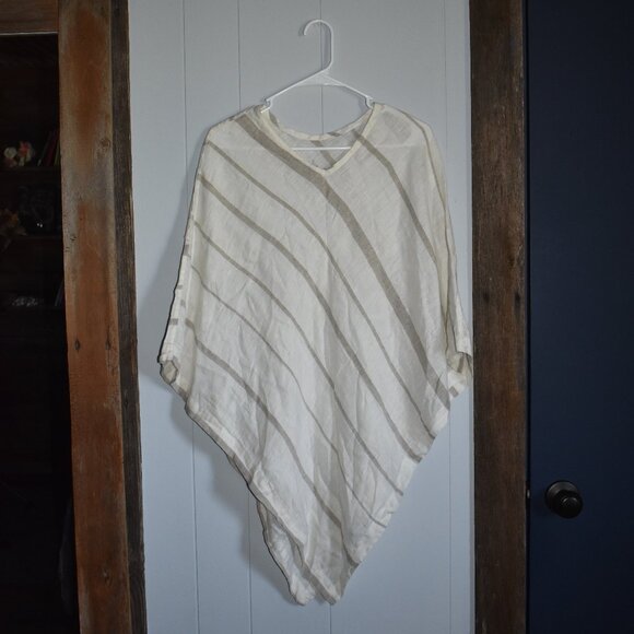 100% Linen Poncho Women's One Size - Picture 1 of 6